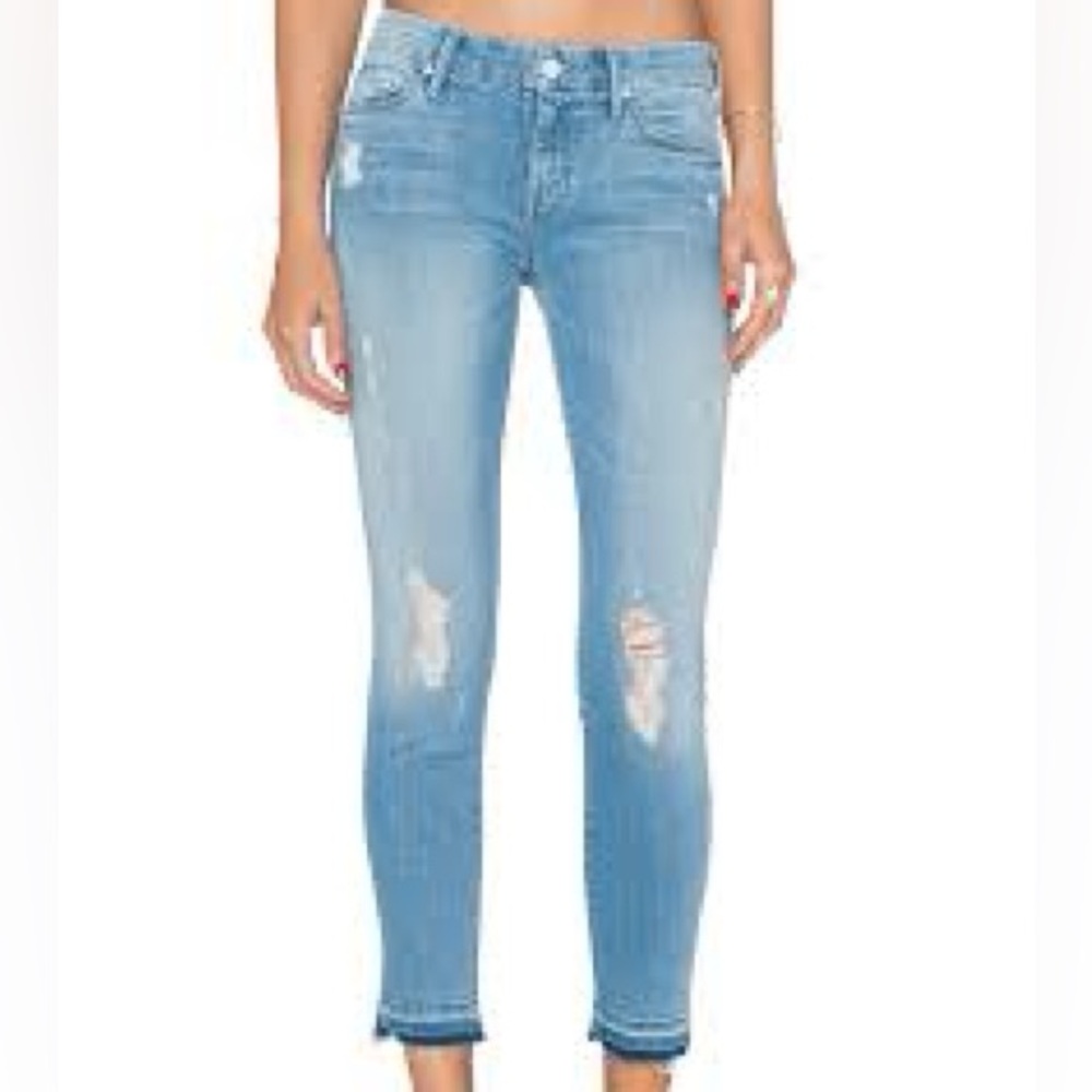 Undone hem The Looker Mother denim sz 27 euc